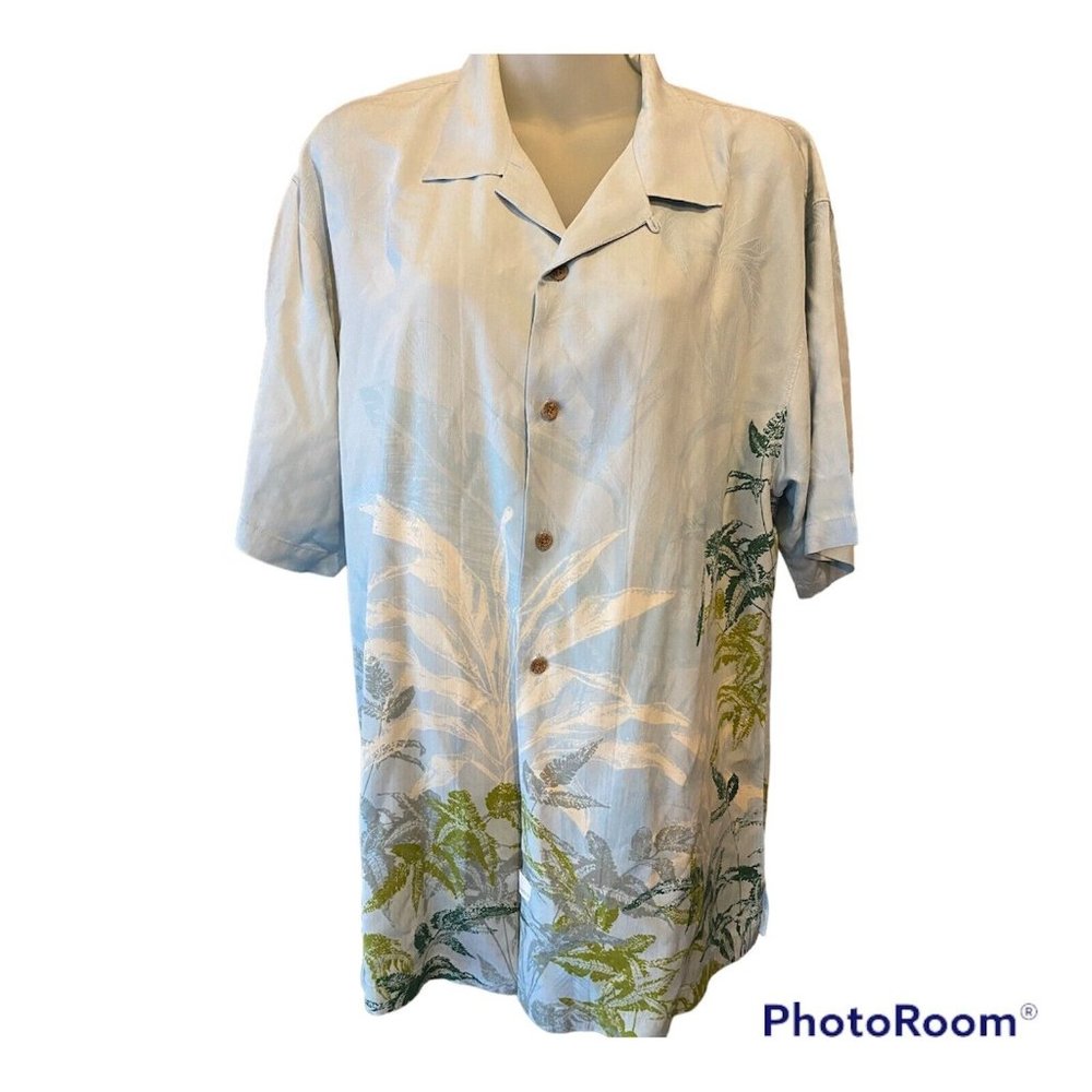 Tommy Bahama Hawaiian Shirt Mens Size Large 100% Silk Size Large